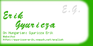 erik gyuricza business card